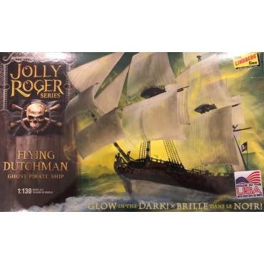 KIT PARA MONTAR LINDBERG QUE BRILHA NO ESCURO NAVIO PIRATA FANTASMA JOLLY ROGER SERIES: FLYING DUTCHMAN 1/130 LIN HL218